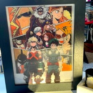 My hero academia lenticular framed 3D art.